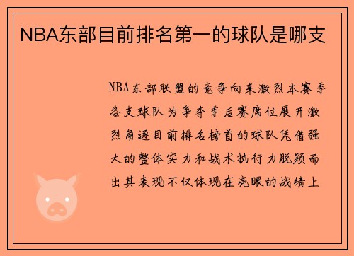 NBA东部目前排名第一的球队是哪支